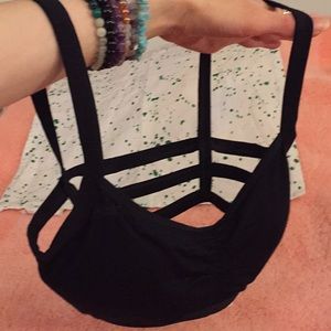 Basic Bondage, Strappy-Back Black Bralette NWT